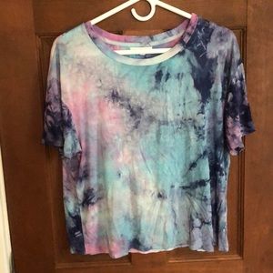 Tie dye boxy cropped tshirt